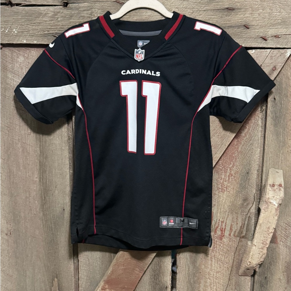 NFL Cardinals Black and White Kids Jersey Fitzgerald